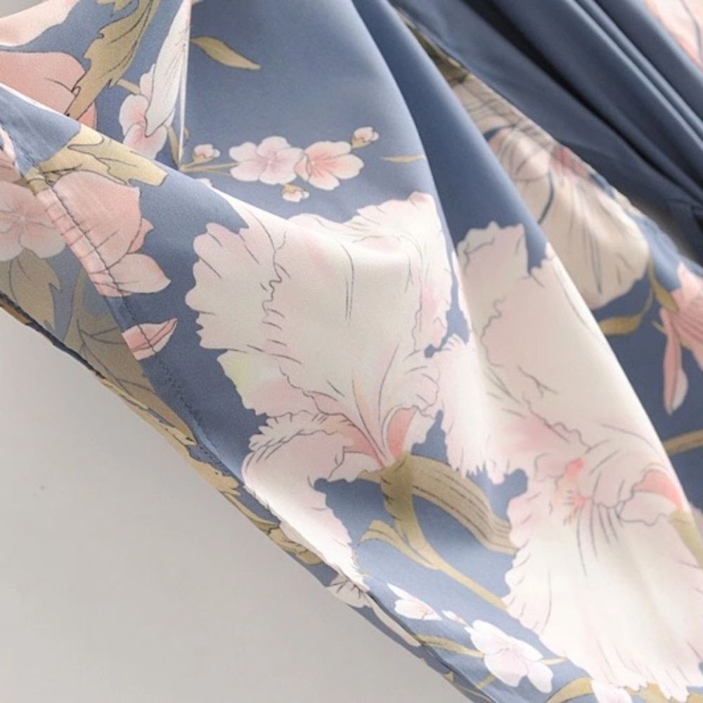 🍒NWT🍒 LIGHTWEIGHT PEACOCK PRINT BOHO KIMONO - Picture 12 of 14